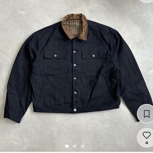 Los Angeles apparel denim jacket black flannel lined sample